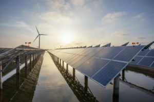 Sustainability solar panels and wind turbines